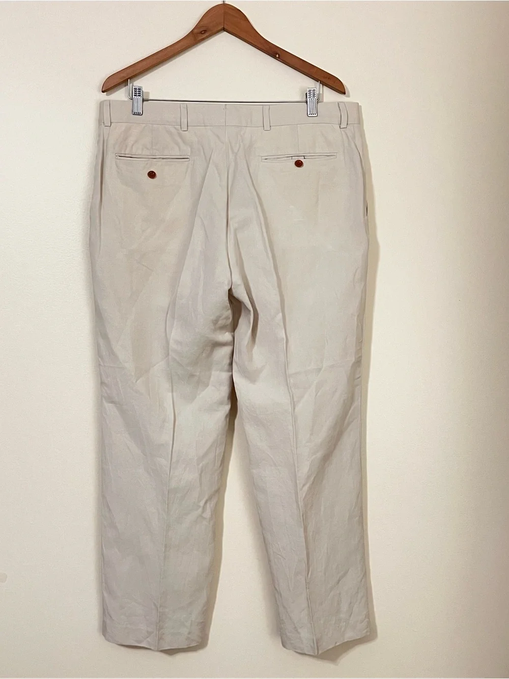 Polo by Ralph Lauren Beige Straight-Leg Classic Fit Dress Pants 36W/30L EUC
